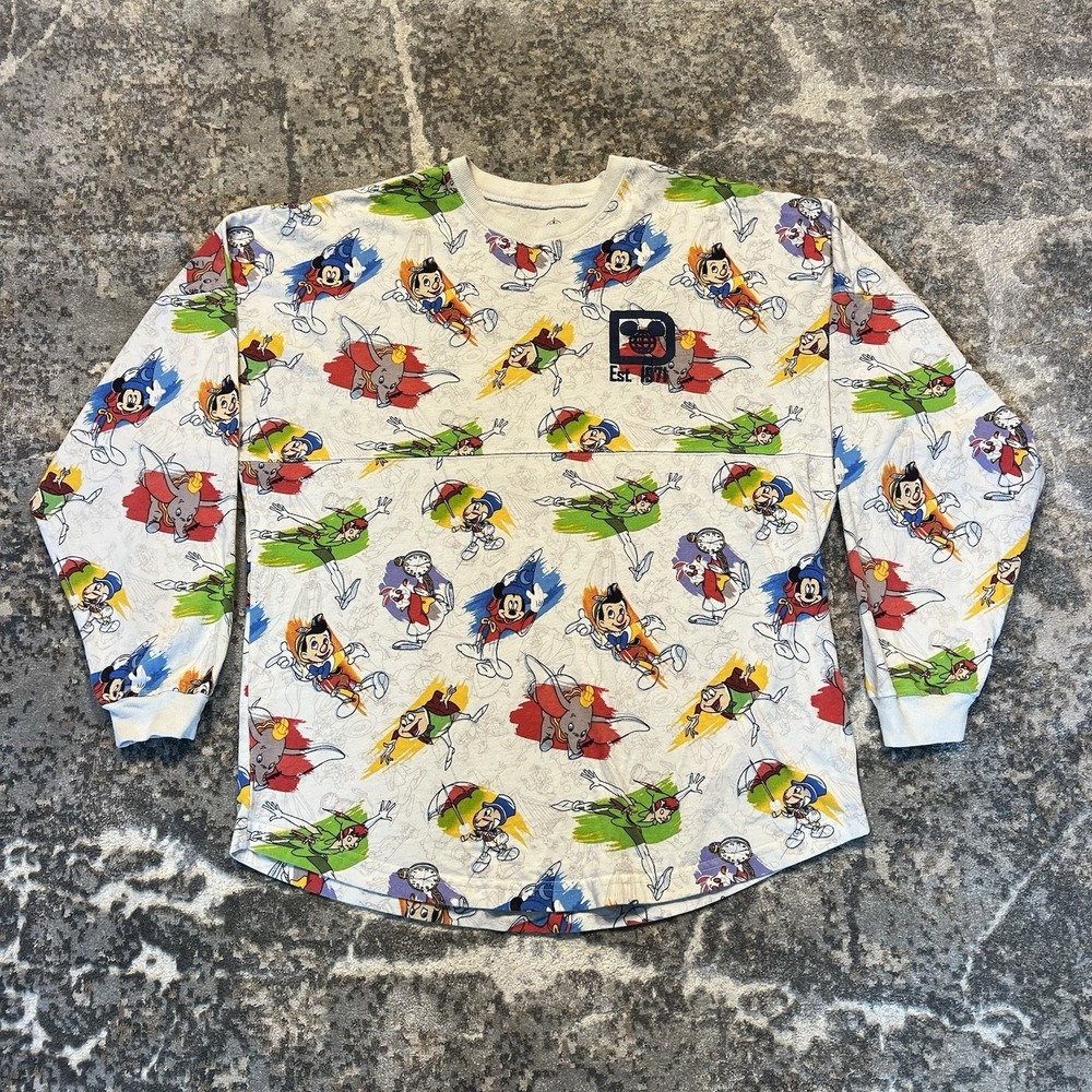 Walt Disney World AOP Ink And Paint Spirit‎ Jersey Size Small